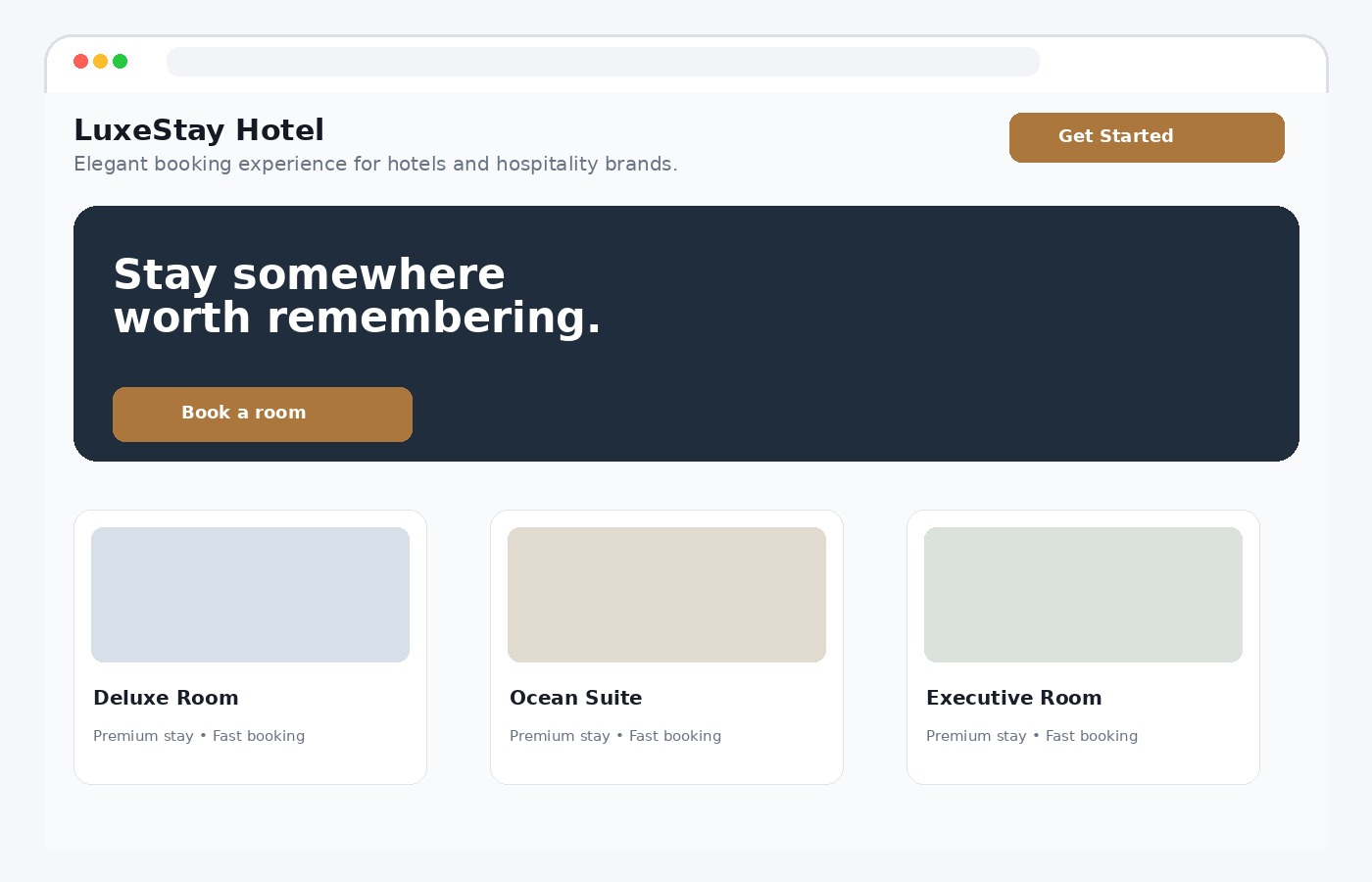 Hotel website concept