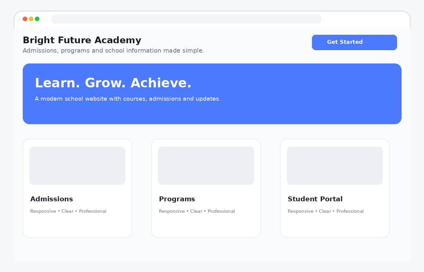 School website concept